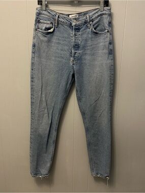 Agolde Slim Straight Men's Jeans in Light Blue Wash